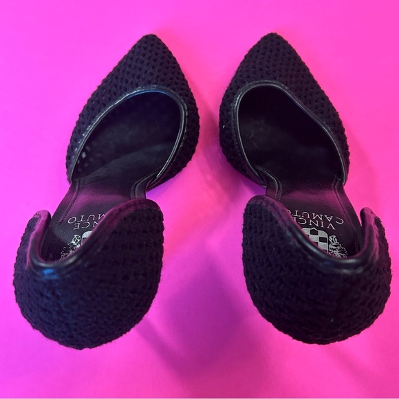 Vince Camuto Black Crochet Pumps Size 8 1/2 - Picture 12 of 14